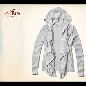 HOLLISTER Knit Lightweight Hooded Cardigan